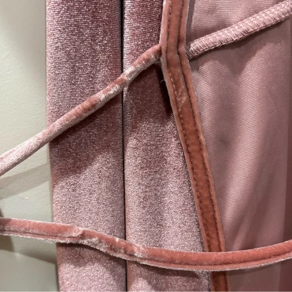 Baltic Born Elegant Rose Pink velvet wrap Dress bridesmaid wedding XL - Picture 8 of 10